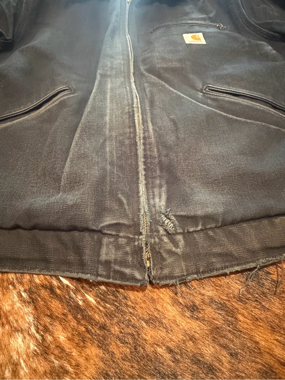 Vintage Carhartt Detroit Jacket J001 Black Made in USA Union Made Men's L 25th - Picture 14 of 15